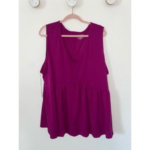 Lane Bryant Fuchsia Swing Tank Top